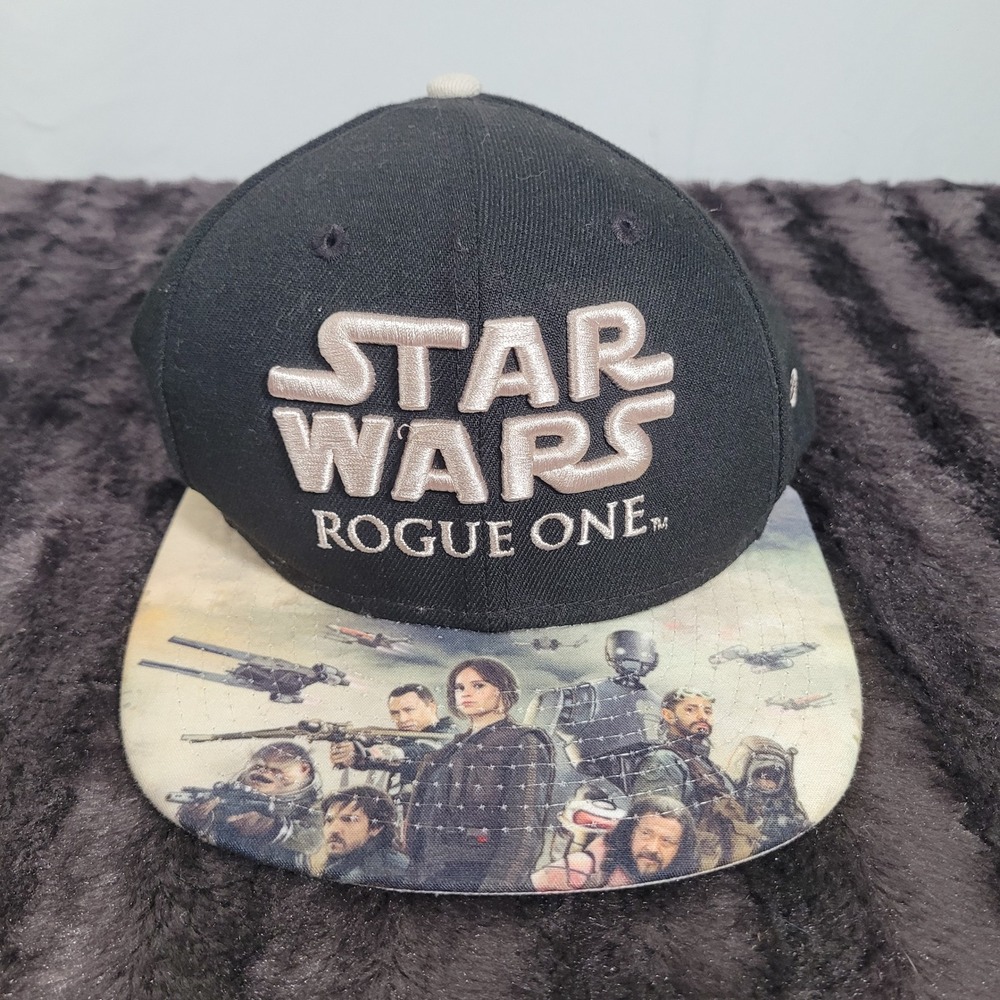 New Era 9FIFTY Star Wars Rogue One Snapback Hat Black Flat Brim Movie Promo OSFM
